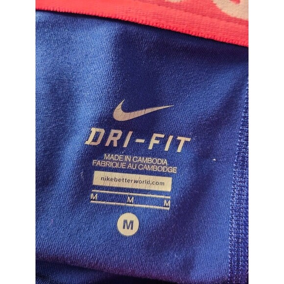 Nike Spandex Dri-Fit Shorts Blue and Pink Medium - Picture 4 of 5